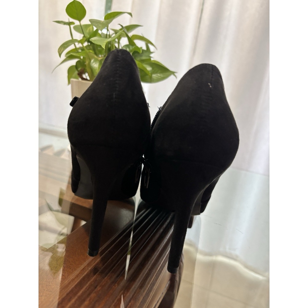 Kelly & Katie Black Suede Mary Jane Stiletto Heels Round Toe Buckle Strap US 8 - Picture 4 of 10